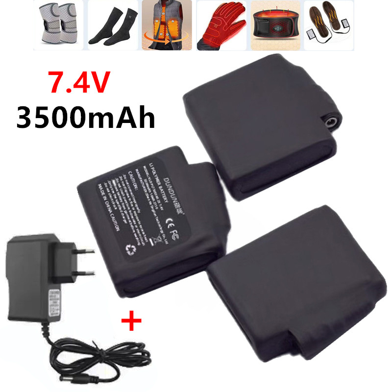 Heated Vest Battery - بطارية قفازات التدفئة 7.4 فولت 3500