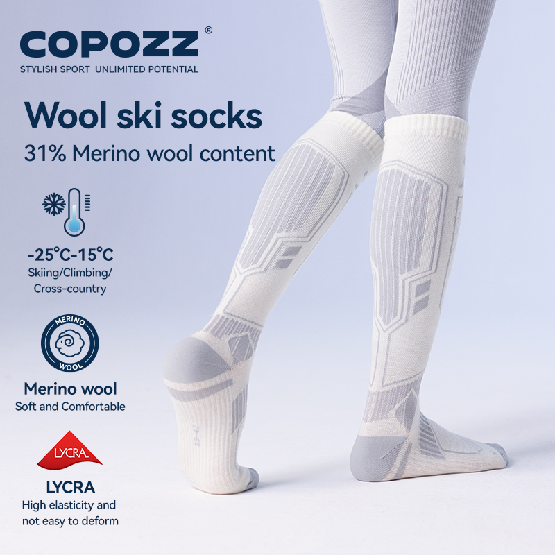 COPOZZ جديد الشتاء التزلج الجو - مراجعة Thermal Sock Wool وسعره